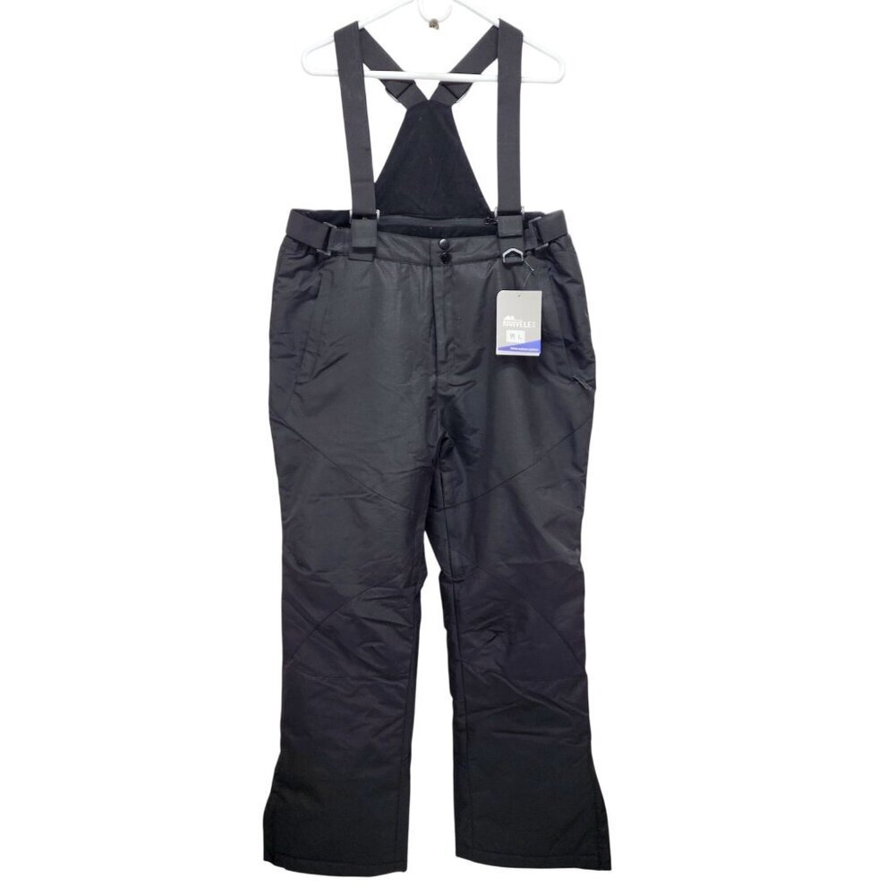 Rivyelele Black Waterproof Windproof Snow Pants Adjustable Straps Size L New
